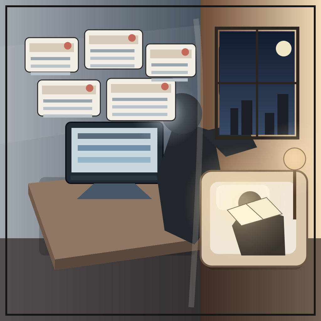 AI秘書と夜半の読書